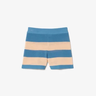 Gestreepte mesh-korte broek