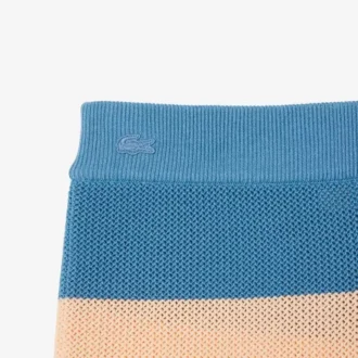 Gestreepte mesh-korte broek