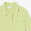 Gestreepte polo met kabelpatroon