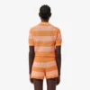 Gestreepte polo met mesh-boord