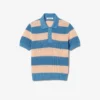 Gestreepte polo met mesh-boord