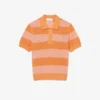 Gestreepte polo met mesh-boord