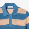 Gestreepte polo met mesh-boord