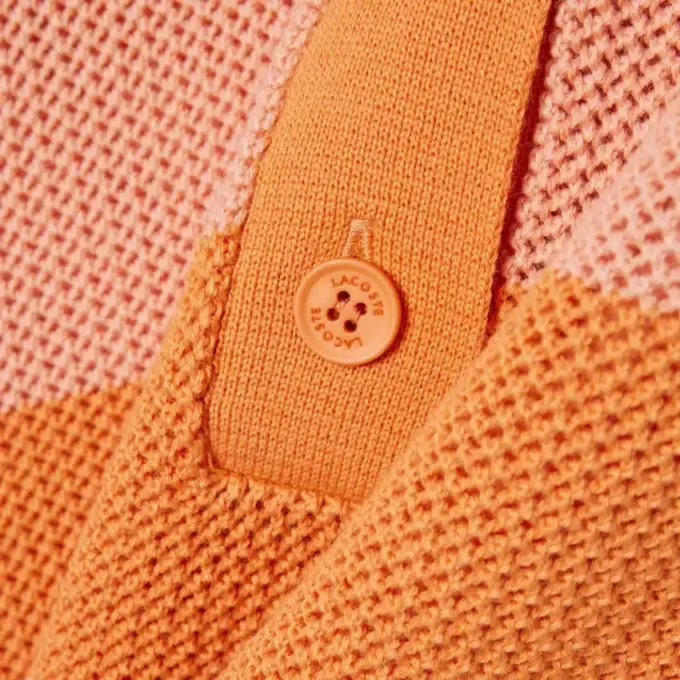 Gestreepte polo met mesh-boord