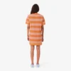 Gestreepte T-shirtjurk van mesh