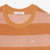 Gestreepte T-shirtjurk van mesh