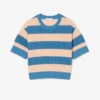 Gestrept mesh T-shirt