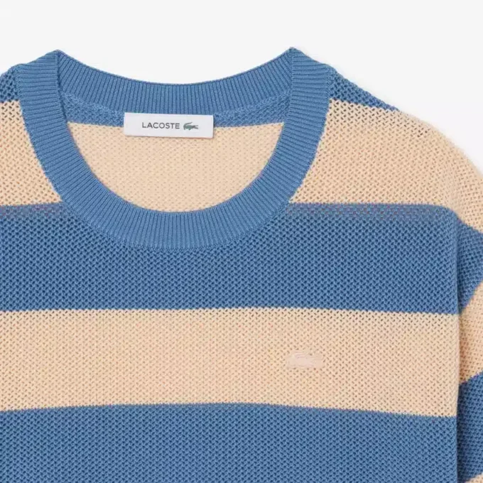 Gestrept mesh T-shirt