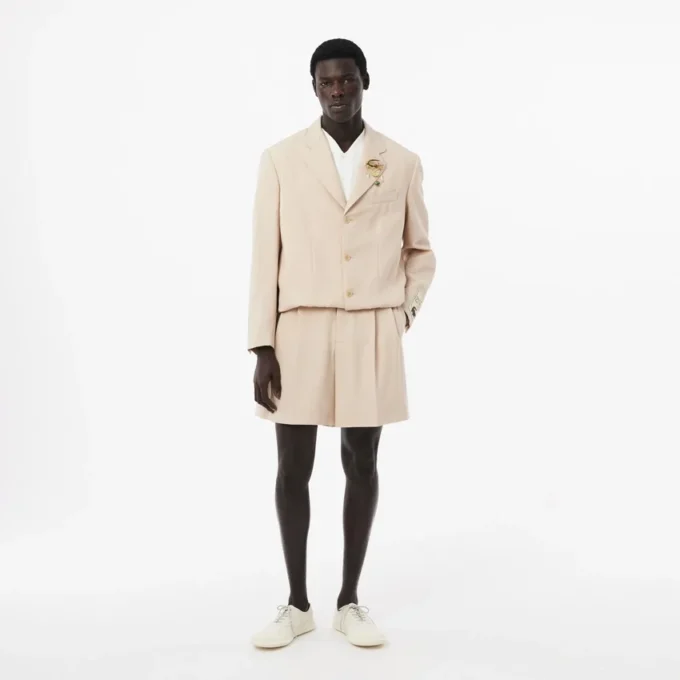Getailleerde wollen herenshort uit de Runway-collectie
