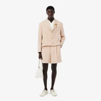 Getailleerde wollen herenshort uit de Runway-collectie