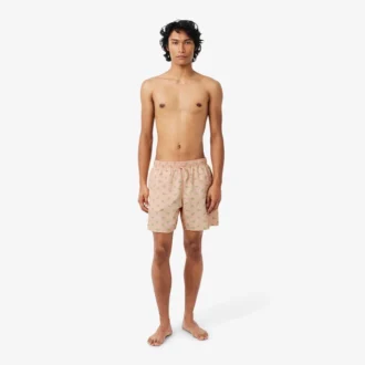 Halflange boxershort met krokodillenprint