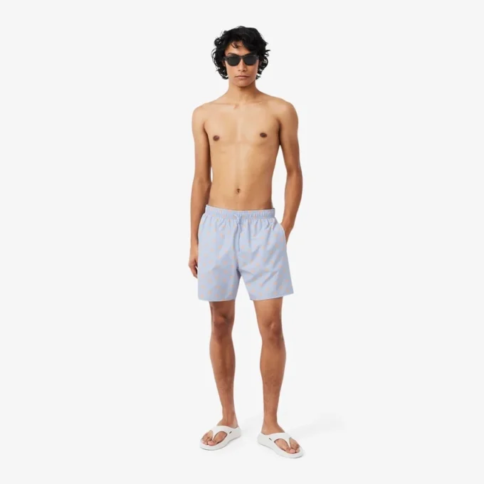 Halflange boxershort met krokodillenprint