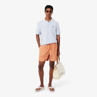 Halflange boxershort met krokodillenprint