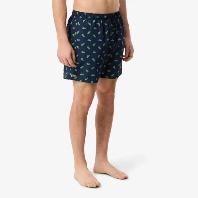 Halflange boxershort met krokodillenprint