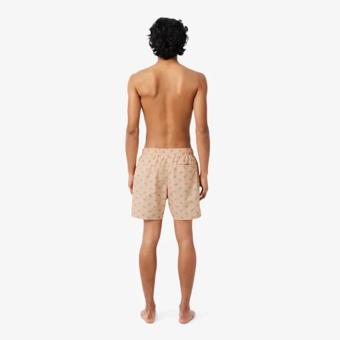 Halflange boxershort met krokodillenprint