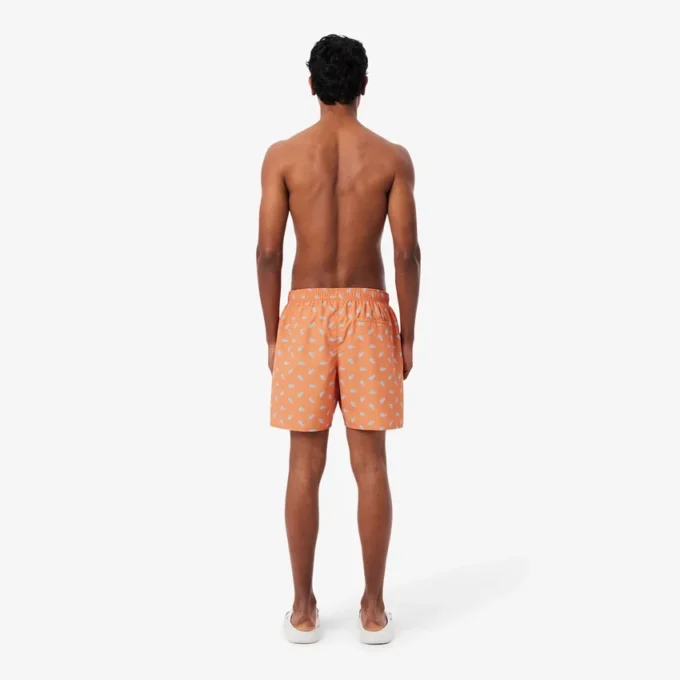 Halflange boxershort met krokodillenprint