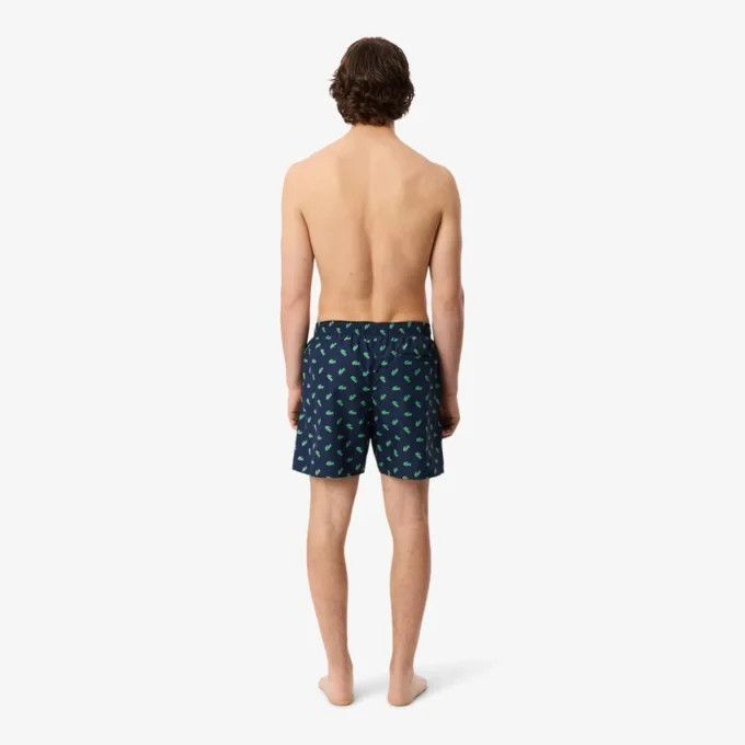 Halflange boxershort met krokodillenprint