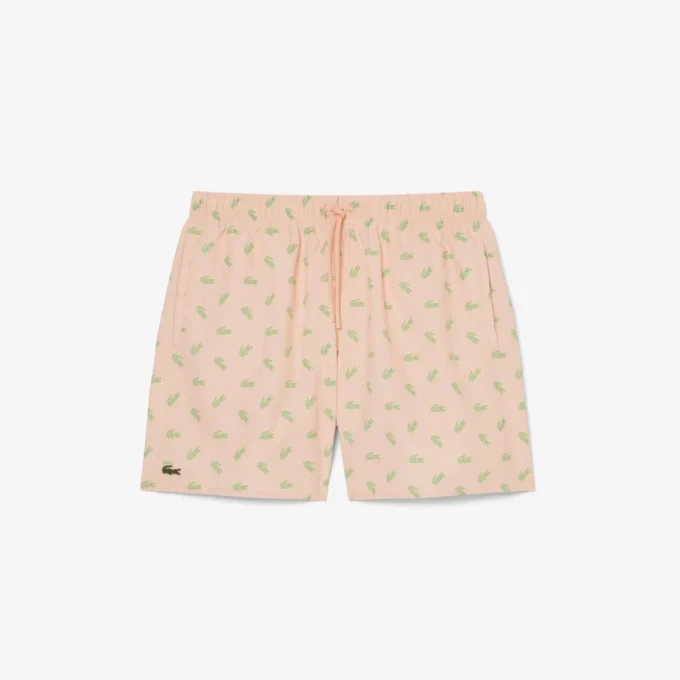 Halflange boxershort met krokodillenprint
