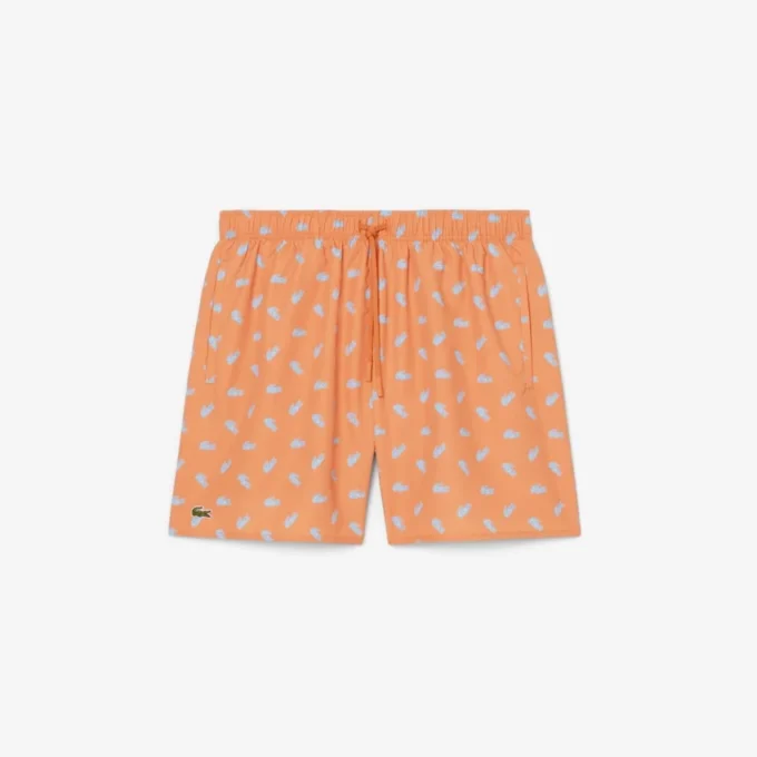Halflange boxershort met krokodillenprint