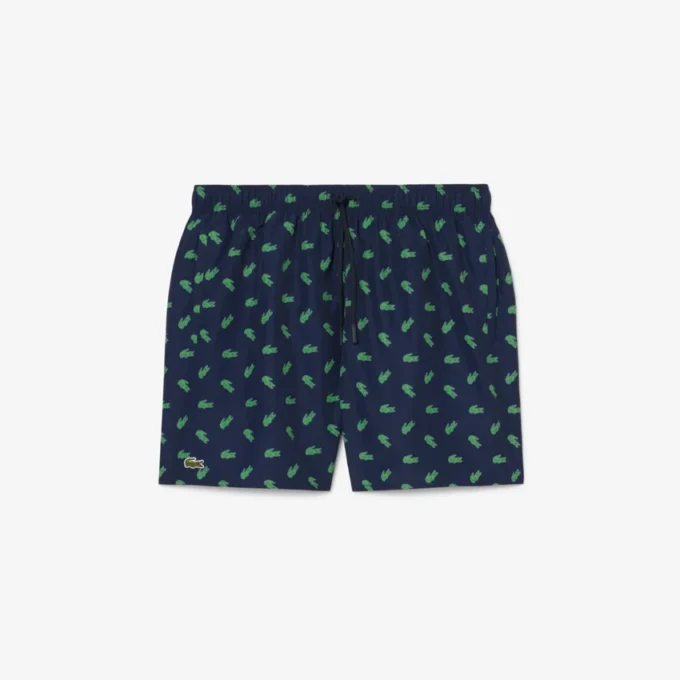 Halflange boxershort met krokodillenprint