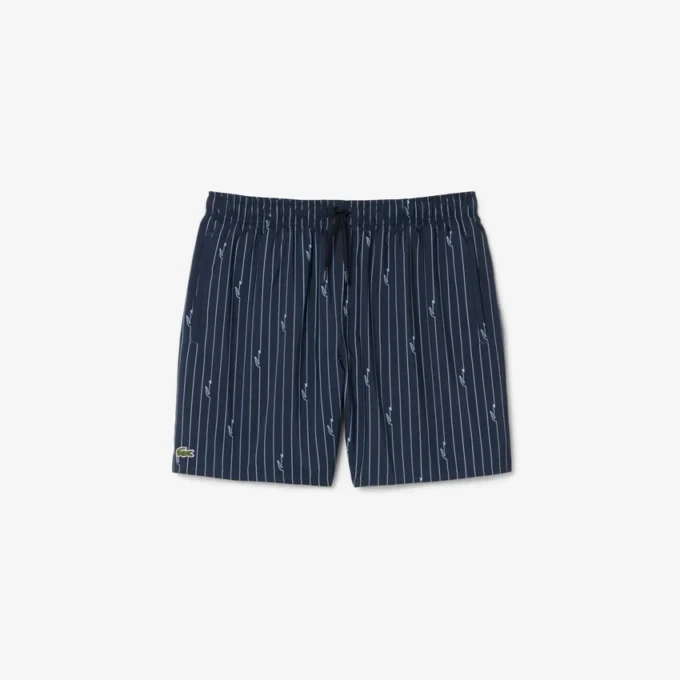 Halflange boxershort met krokodillenprint