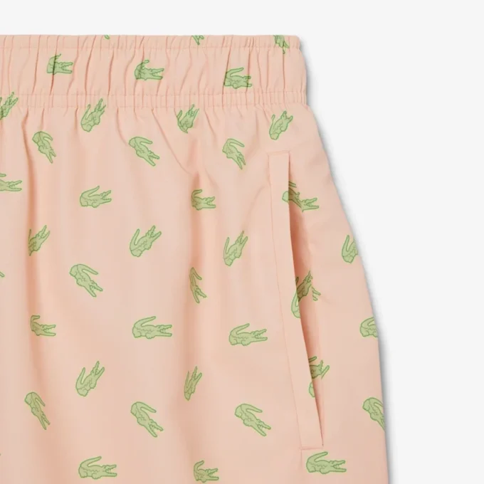 Halflange boxershort met krokodillenprint