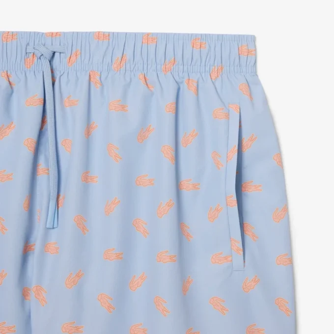 Halflange boxershort met krokodillenprint