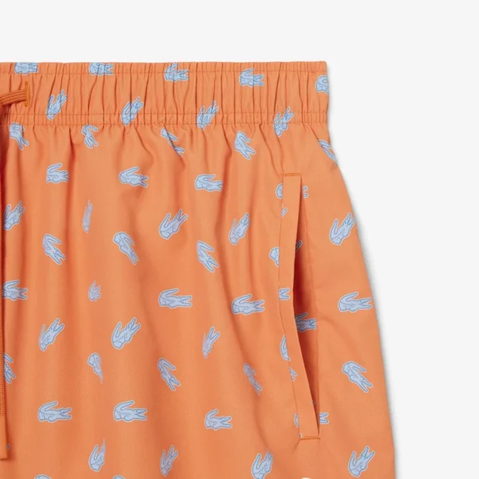 Halflange boxershort met krokodillenprint
