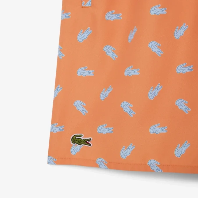 Halflange boxershort met krokodillenprint