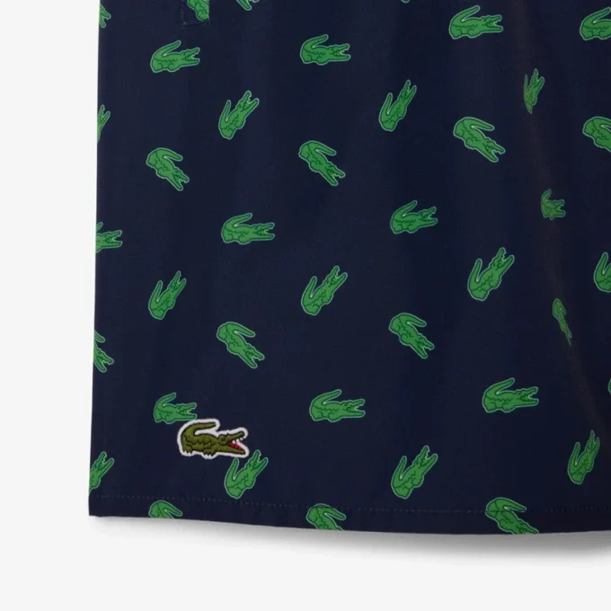 Halflange boxershort met krokodillenprint