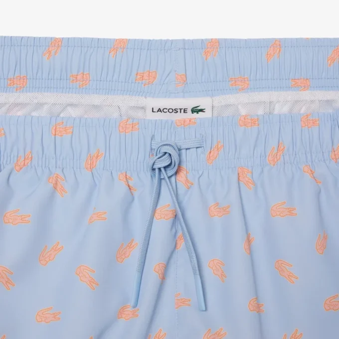 Halflange boxershort met krokodillenprint