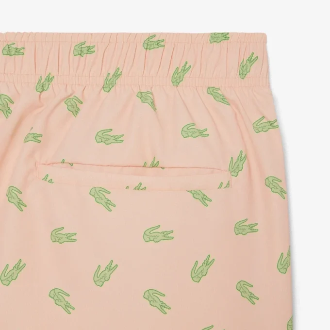 Halflange boxershort met krokodillenprint