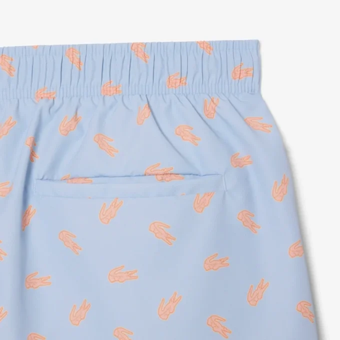 Halflange boxershort met krokodillenprint