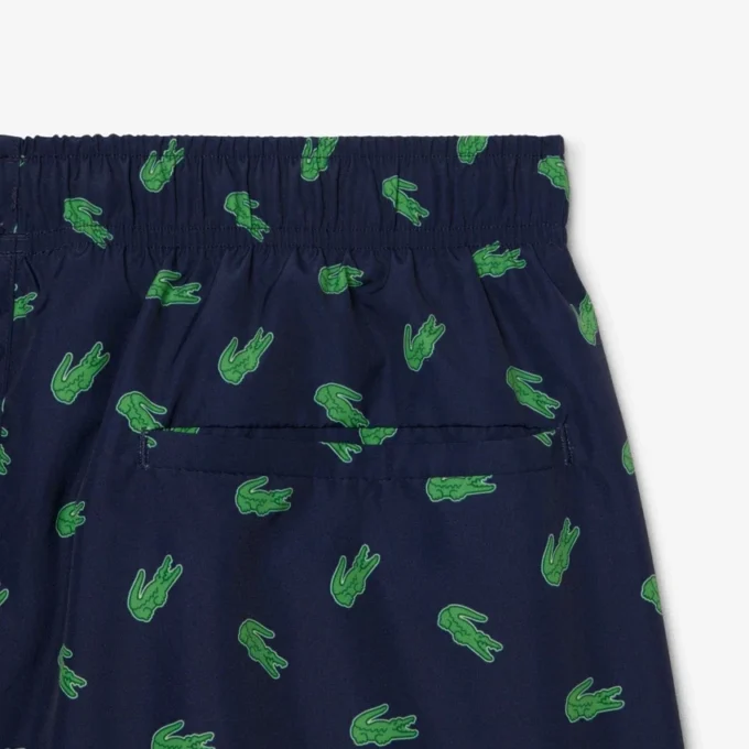 Halflange boxershort met krokodillenprint
