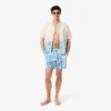 Halflange gestreepte zwemkleding