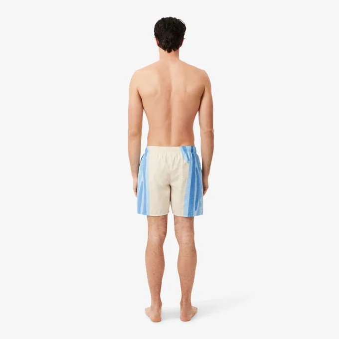 Halflange gestreepte zwemkleding