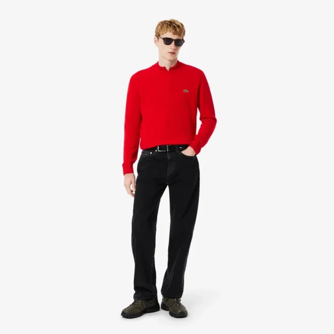 Heren 5-pocket indigo jeans met rechte pasvorm