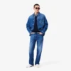 Heren 5-pocket indigo jeans met rechte pasvorm