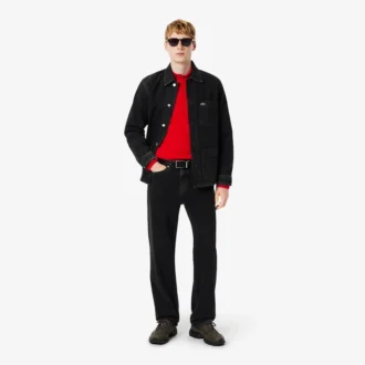 Heren 5-pocket indigo jeans met rechte pasvorm