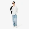 Heren 5-pocket indigo jeans met rechte pasvorm