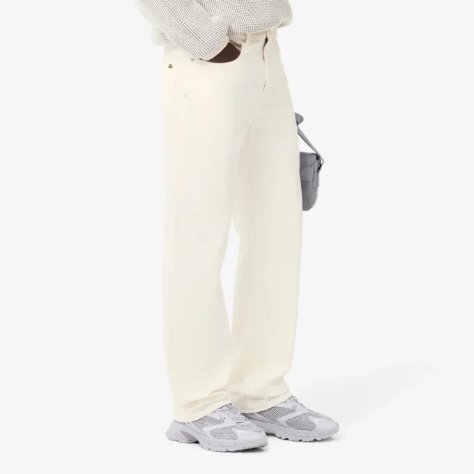 Heren 5-pocket indigo jeans met rechte pasvorm