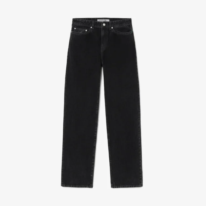 Heren 5-pocket indigo jeans met rechte pasvorm