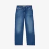 Heren 5-pocket indigo jeans met rechte pasvorm