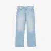 Heren 5-pocket indigo jeans met rechte pasvorm