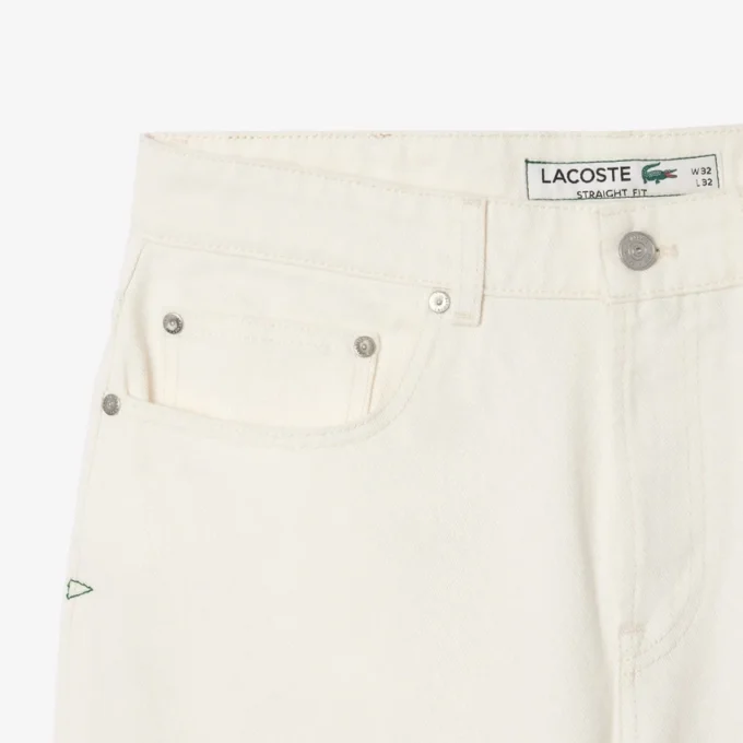 Heren 5-pocket indigo jeans met rechte pasvorm