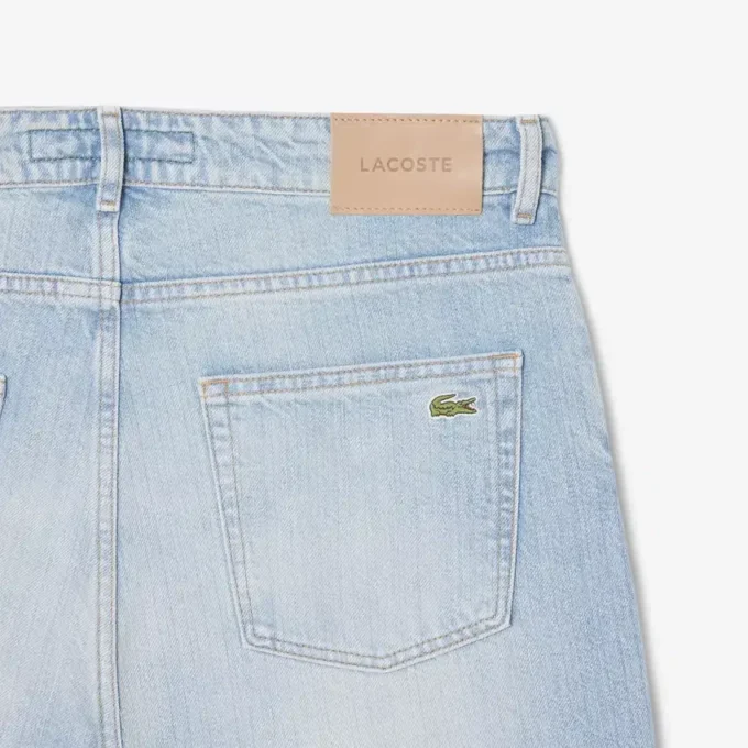 Heren 5-pocket indigo jeans met rechte pasvorm