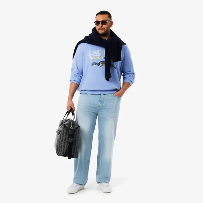 Heren 5-pocket indigo jeans met rechte pasvorm