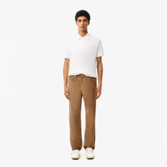 Heren 5-pocket velours broek met rechte pasvorm