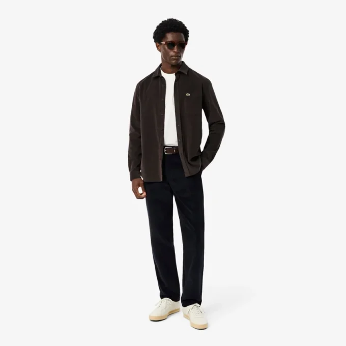 Heren chino met normale pasvorm van corduroy