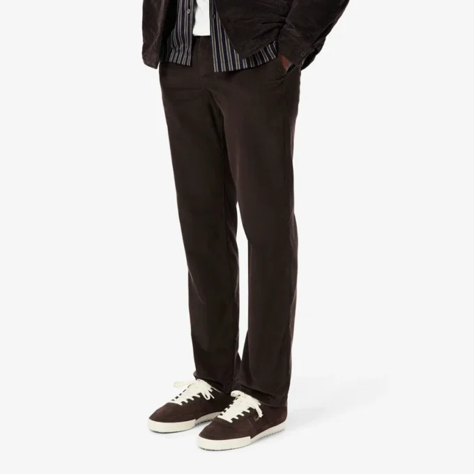 Heren chino met normale pasvorm van corduroy
